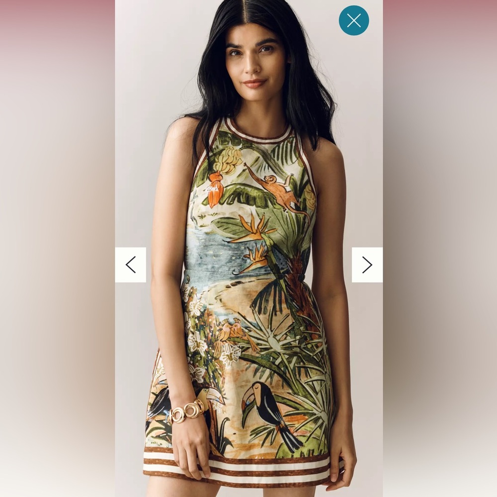 NWT🌷Alemais Cotton Tuscan Tango Halter Mini Dress